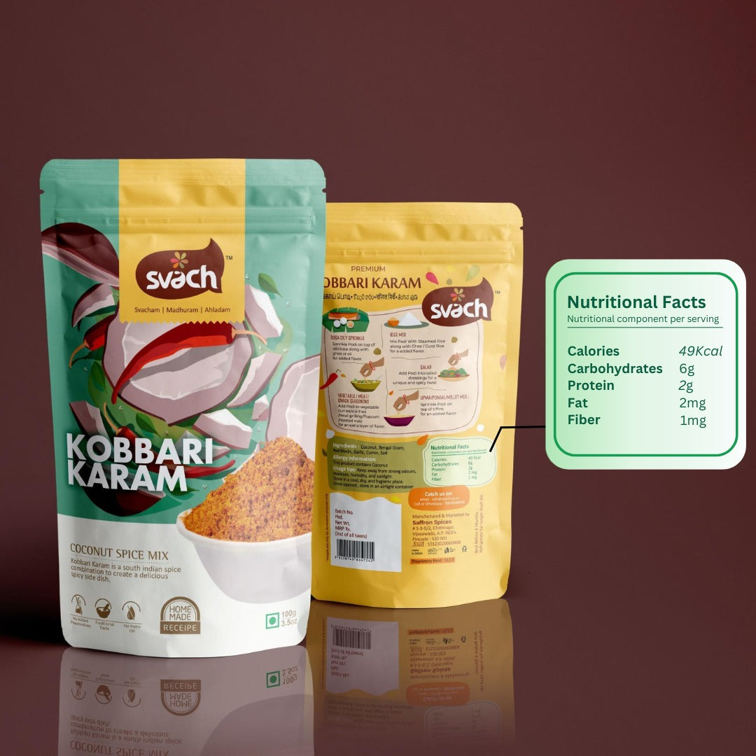 Svach Kobbari Karam | Thengai podi| Coconut Spice Mix (200 G)
