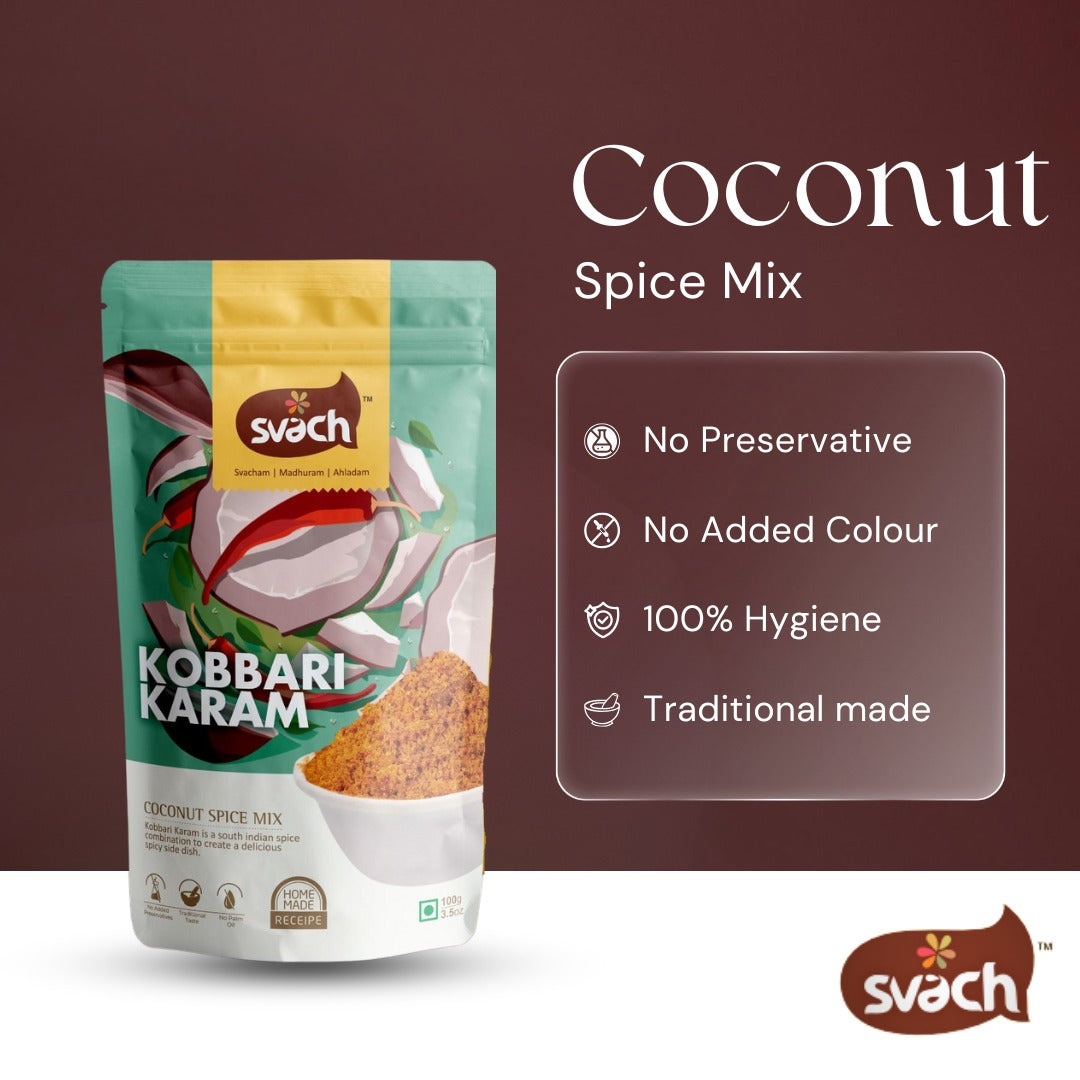 Svach Kobbari Karam | Thengai podi| Coconut Spice Mix (200 G)
